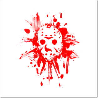 Jason Voorhees Blood Spatter Posters and Art